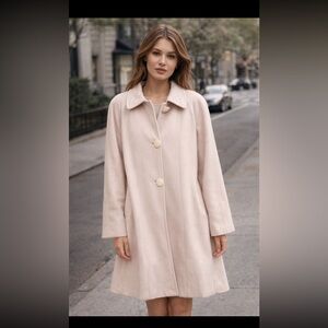 Belle Fare Women’s Coat 100% Cashmere Cream SZ Large
